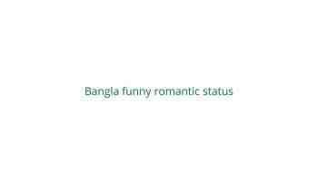 Bangla funny romantic status